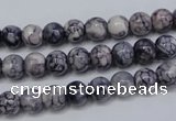 CRF280 15.5 inches 4mm round dyed rain flower stone beads