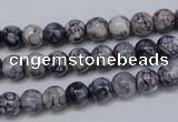 CRF281 15.5 inches 6mm round dyed rain flower stone beads