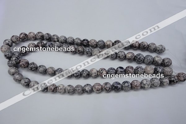 CRF282 15.5 inches 8mm round dyed rain flower stone beads