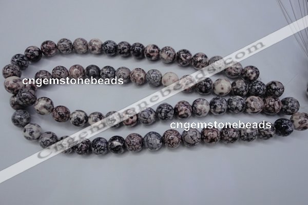 CRF283 15.5 inches 10mm round dyed rain flower stone beads