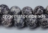 CRF285 15.5 inches 14mm round dyed rain flower stone beads