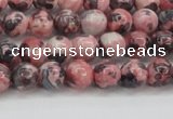 CRF300 15.5 inches 4mm round dyed rain flower stone beads wholesale