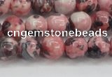 CRF303 15.5 inches 10mm round dyed rain flower stone beads wholesale