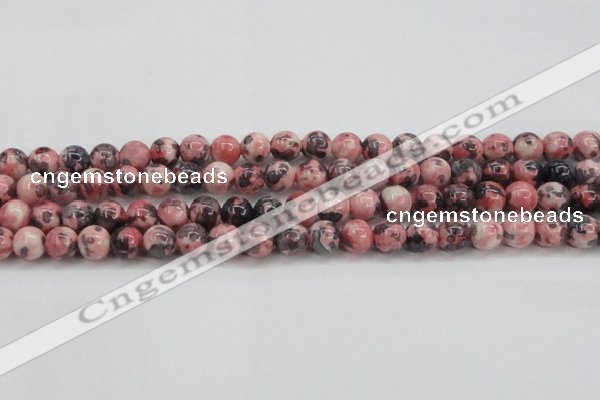 CRF303 15.5 inches 10mm round dyed rain flower stone beads wholesale