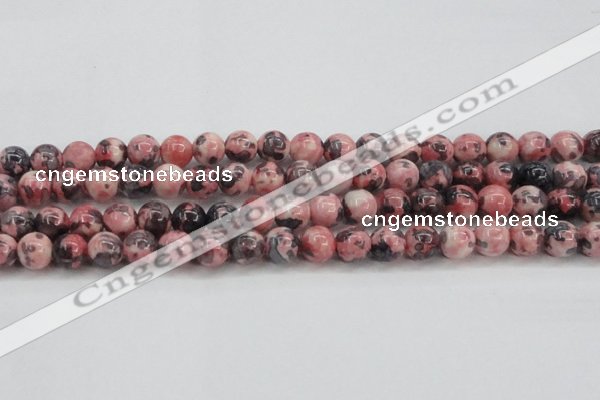 CRF304 15.5 inches 12mm round dyed rain flower stone beads wholesale