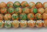 CRF308 15.5 inches 6mm round dyed rain flower stone beads wholesale