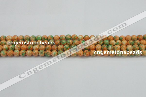 CRF308 15.5 inches 6mm round dyed rain flower stone beads wholesale