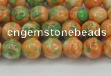 CRF309 15.5 inches 8mm round dyed rain flower stone beads wholesale