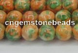 CRF311 15.5 inches 12mm round dyed rain flower stone beads wholesale