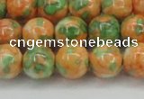 CRF312 15.5 inches 14mm round dyed rain flower stone beads wholesale