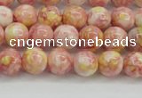 CRF315 15.5 inches 6mm round dyed rain flower stone beads wholesale