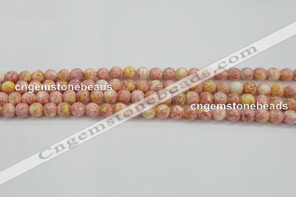 CRF315 15.5 inches 6mm round dyed rain flower stone beads wholesale