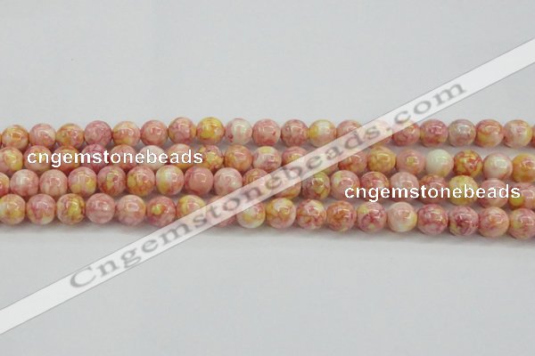 CRF317 15.5 inches 10mm round dyed rain flower stone beads wholesale