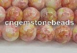 CRF318 15.5 inches 12mm round dyed rain flower stone beads wholesale