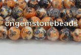 CRF321 15.5 inches 4mm round dyed rain flower stone beads wholesale