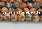 CRF322 15.5 inches 6mm round dyed rain flower stone beads wholesale