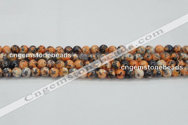 CRF323 15.5 inches 8mm round dyed rain flower stone beads wholesale