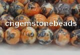 CRF324 15.5 inches 10mm round dyed rain flower stone beads wholesale