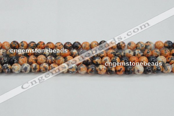 CRF324 15.5 inches 10mm round dyed rain flower stone beads wholesale