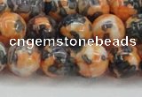 CRF326 15.5 inches 14mm round dyed rain flower stone beads wholesale