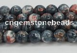 CRF329 15.5 inches 6mm round dyed rain flower stone beads wholesale