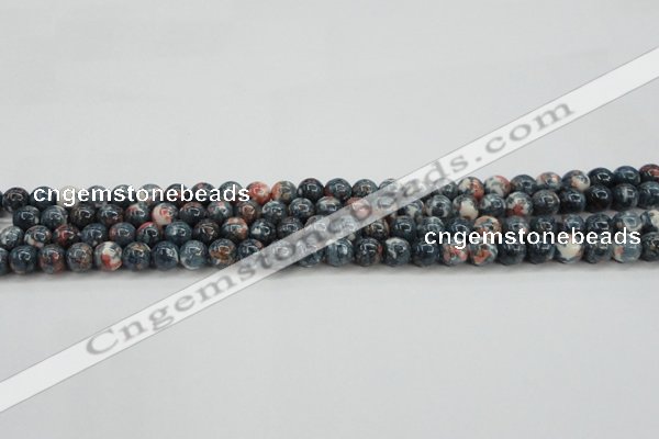 CRF329 15.5 inches 6mm round dyed rain flower stone beads wholesale