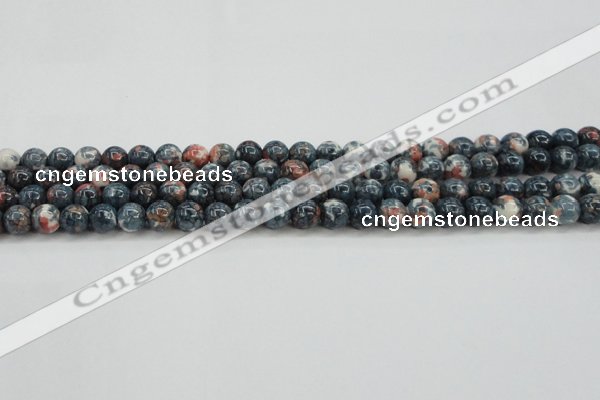 CRF330 15.5 inches 8mm round dyed rain flower stone beads wholesale