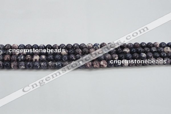 CRF335 15.5 inches 4mm round dyed rain flower stone beads wholesale