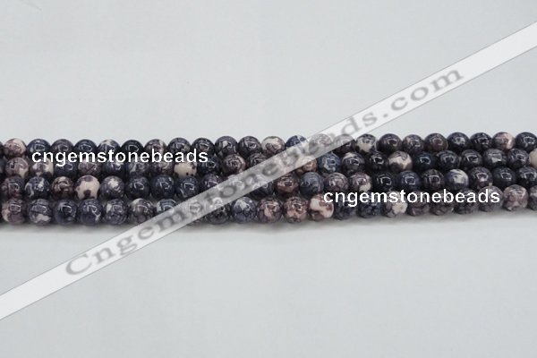 CRF336 15.5 inches 6mm round dyed rain flower stone beads wholesale