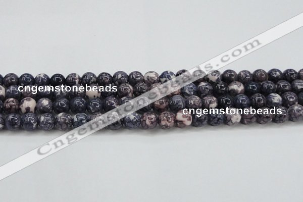 CRF338 15.5 inches 10mm round dyed rain flower stone beads wholesale