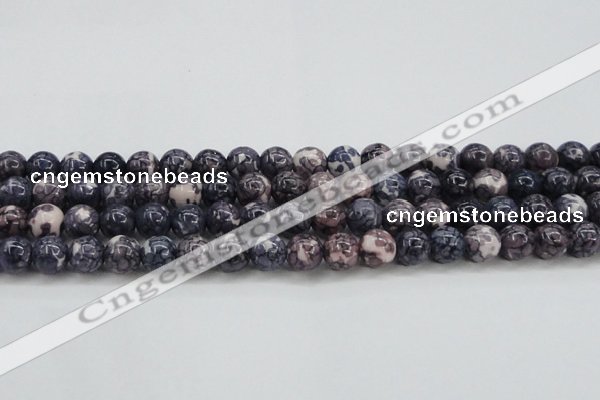 CRF339 15.5 inches 12mm round dyed rain flower stone beads wholesale