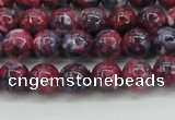 CRF343 15.5 inches 6mm round dyed rain flower stone beads wholesale