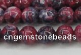 CRF346 15.5 inches 12mm round dyed rain flower stone beads wholesale