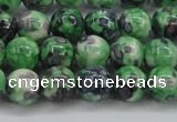 CRF351 15.5 inches 8mm round dyed rain flower stone beads wholesale