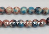 CRF36 15.5 inches 8mm round dyed rain flower stone beads wholesale