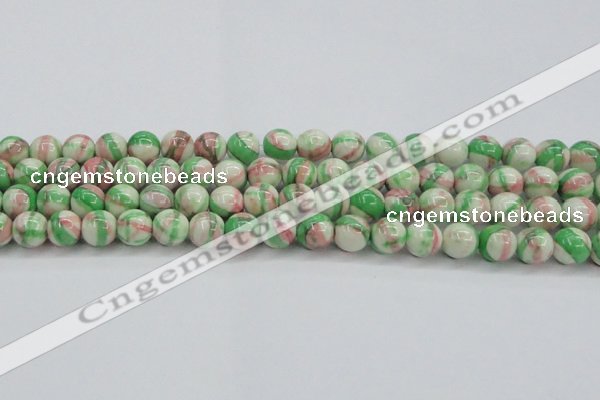 CRF384 15.5 inches 12mm round dyed rain flower stone beads wholesale