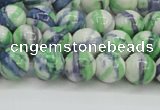 CRF388 15.5 inches 8mm round dyed rain flower stone beads wholesale