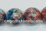 CRF39 15.5 inches 20mm round dyed rain flower stone beads wholesale