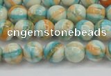 CRF393 15.5 inches 6mm round dyed rain flower stone beads wholesale