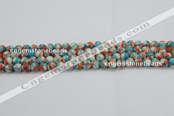 CRF399 15.5 inches 6mm round dyed rain flower stone beads wholesale