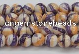 CRF410 15.5 inches 4mm round dyed rain flower stone beads wholesale