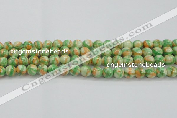 CRF420 15.5 inches 12mm round dyed rain flower stone beads wholesale