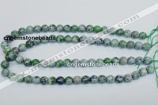 CRF43 15.5 inches 6mm round dyed rain flower stone beads wholesale