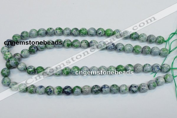 CRF44 15.5 inches 8mm round dyed rain flower stone beads wholesale