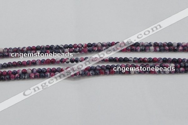 CRF447 15.5 inches 3mm round dyed rain flower stone beads wholesale