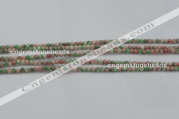 CRF449 15.5 inches 3mm round dyed rain flower stone beads wholesale