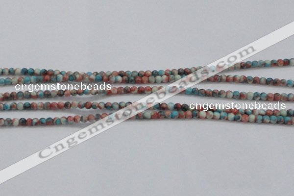 CRF450 15.5 inches 3mm round dyed rain flower stone beads wholesale