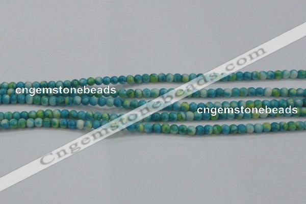 CRF451 15.5 inches 3mm round dyed rain flower stone beads wholesale