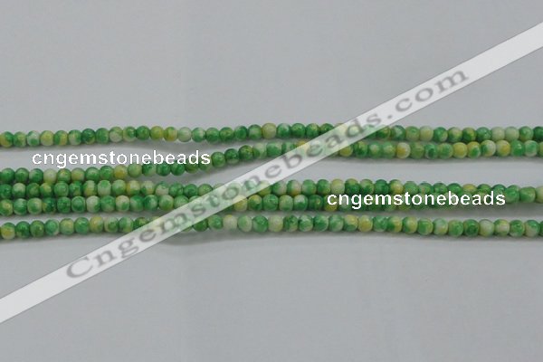 CRF454 15.5 inches 3mm round dyed rain flower stone beads wholesale