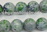 CRF48 15.5 inches 16mm round dyed rain flower stone beads wholesale